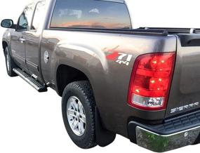 img 1 attached to 🚗 High Quality Mud Flaps for GMC Sierra 1500 (2007-2013) & 2500 3500 (2007-2014) - Front and Rear Splash Guards - Molded Full 4pc Set (2007 with New Body Style)