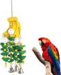 borangs bird chewing toys parrot knots block bite toy for large medium birds african grey macaws cockatoos eclectus amazon bird cage accessories (design a) logo