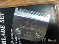 img 1 attached to Ceramic And Stainless Steel Blade For Andis, Oster, And Wahl Dog Clippers - 7FC Blade For Precise Grooming Results On All Dog Hair Types review by Jeanette Jenson