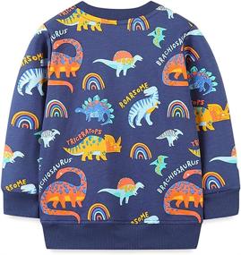 img 3 attached to 🦖 Dinosaur Sweatshirt Toddler T-shirt Boys' Clothing - Fashion Hoodies & Sweatshirts