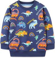 🦖 dinosaur sweatshirt toddler t-shirt boys' clothing - fashion hoodies & sweatshirts logo