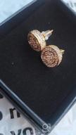 img 1 attached to 18K Gold and Silver Plated Earring with Cubic Zirconia Studs - Hypoallergenic Tiny Round Screw Back and Post Earrings, Iced Out review by William Nunes