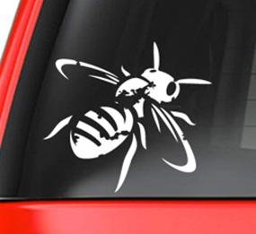 img 1 attached to 🐝 Vintage Honeybee Decal Sticker - White 5" Vinyl Decal for Car, Laptop - Enhanced SEO