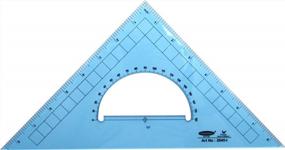 img 2 attached to Pack Of 2 Large Transparent Triangle Ruler Set Square: 12 Inch- 30/60 Degree & 9 Inch 45/90 Degree Essential For School And Work Use (Inch Scale)