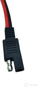 img 1 attached to 🔌 Cigarette Lighter to SAE Cable for Car Charging – Halokny 14AWG 12V Plug & Quick Release Adapter Extension - 15A Fuse & LED Light - 3ft/1m Length