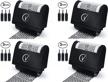 secure confidential id blackout roller stamps wide kit with 3-pack refills- anti-theft, privacy and identity protection- 4 pack in black logo