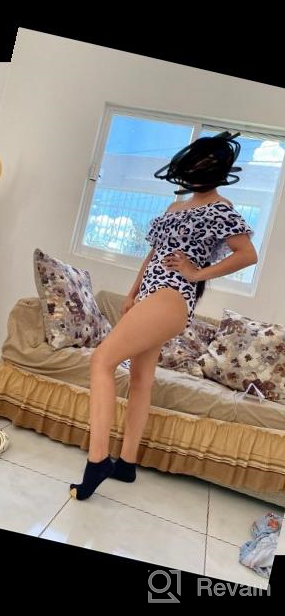 img 1 attached to Mommy And Me Leopard Ruffle One Piece Swimsuit Family Matching Bathing Suit Monokini review by Mario Olmos
