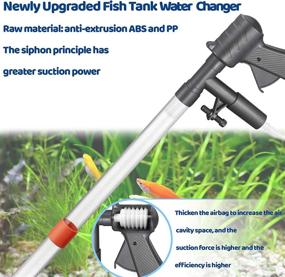 img 2 attached to 🐠 STARROAD-TIM Upgraded Fish Tank Gravel Cleaner & Water Changer with Air Pressure Button, Long Nozzle & Water Flow Controller for Efficient Gravel and Sand Cleaning in Fish Tanks