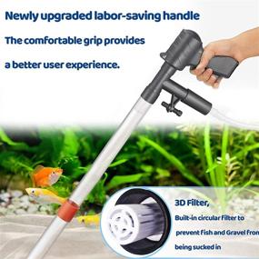 img 1 attached to 🐠 STARROAD-TIM Upgraded Fish Tank Gravel Cleaner & Water Changer with Air Pressure Button, Long Nozzle & Water Flow Controller for Efficient Gravel and Sand Cleaning in Fish Tanks