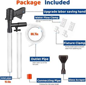 img 3 attached to 🐠 STARROAD-TIM Upgraded Fish Tank Gravel Cleaner & Water Changer with Air Pressure Button, Long Nozzle & Water Flow Controller for Efficient Gravel and Sand Cleaning in Fish Tanks