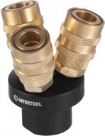 intertool 1/4-inch female npt 3-way round air splitter manifold with quick coupler connectors (w-type pt08-1853) - optimized for search engines logo