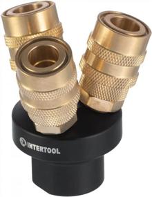 img 4 attached to Intertool 1/4-Inch Female NPT 3-Way Round Air Splitter Manifold With Quick Coupler Connectors (W-Type PT08-1853) - Optimized For Search Engines