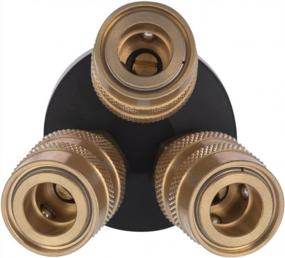 img 2 attached to Intertool 1/4-Inch Female NPT 3-Way Round Air Splitter Manifold With Quick Coupler Connectors (W-Type PT08-1853) - Optimized For Search Engines