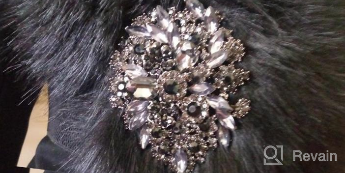 img 1 attached to Elegant Vintage-inspired Crystal Flower Leaf Brooch Pendant by EVER FAITH review by Mario Beats