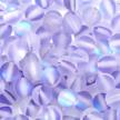 100pcs 8mm matte crystal glass beads with hole for jewelry making crafts diy - houlife mermaid round aurora purple-1 logo