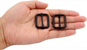 img 2 attached to 3/4 Inch Metal Slide Adjuster Buckle Tri-Glides With Movable Center Bar For Straps - BIKICOCO