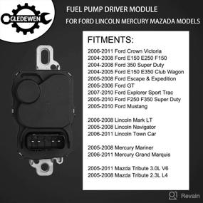 img 2 attached to Модуль эксплуатационного привода топливного насоса Gledewen с крепежными болтами для Ford, Lincoln, Mazda, Mercury - Заменить OEM# 590-001, 4C2A-9D372-BA, 5L8Z-9D37О-A, 5L8A-9D370-AA (2004-2011)