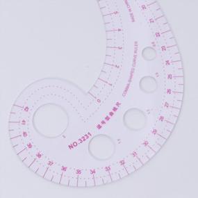 img 2 attached to UTENEW French Curve Ruler Sewing, Comma Shaped 42Cm Drawing Template Tool, Drafting Clothes Sleeves 2 Pack