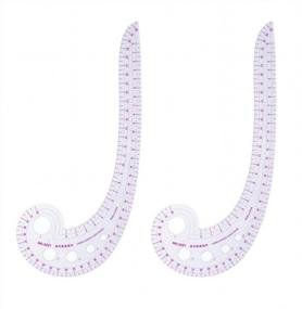 img 4 attached to UTENEW French Curve Ruler Sewing, Comma Shaped 42Cm Drawing Template Tool, Drafting Clothes Sleeves 2 Pack