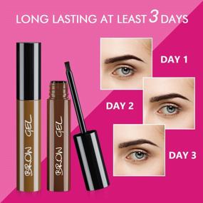 img 2 attached to IMethod Eyebrow Tattoo Peel Off - Гель для татуировки бровей Оттенок для бровей Стойкий гель для бровей, водонепроницаемый набор для бровей с 29 трафаретами для бровей, набор для татуировки с натуральными бровями для макияжа, полупостоянный краситель для бровей