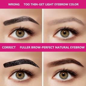 img 1 attached to IMethod Eyebrow Tattoo Peel Off - Гель для татуировки бровей Оттенок для бровей Стойкий гель для бровей, водонепроницаемый набор для бровей с 29 трафаретами для бровей, набор для татуировки с натуральными бровями для макияжа, полупостоянный краситель для бровей