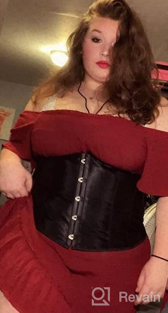 img 1 attached to Black Underbust Corset Top For Women: Waist Trainer, Fashionable Bustier, And Plus Size Corset review by Brett Lowe