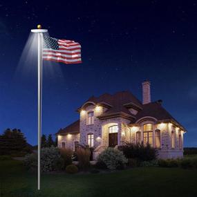 img 3 attached to Super Bright LED Solar Flag Pole Light - Longest Lasting For 15-25Ft Poles, Waterproof Fits 0.5" Wide Ornament Spindles (White)