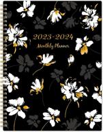 2023-2024 monthly planner with tabs, pocket, and contacts/passwords pages - 18-month planner from january 2023 to june 2024, 9"x 11" calendar organizer logo