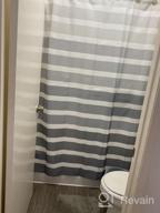 img 1 attached to AmazerBath 72X72 Inches Fabric Shower Curtain Set With 12 Hooks - Rustic Green Black White Cute Washable Bathroom Decor review by Sam Pullen