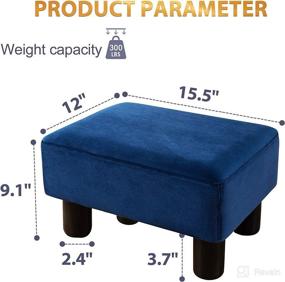 img 1 attached to Rectangle Footrest Ottoman Non Skid Footstools Furniture ... Accent Furniture