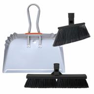 swopt multi-surface cleaning kit: angled broom head, push broom head & 17" steel dustpan logo