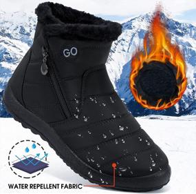 img 2 attached to Women'S Winter Snow Boots Waterproof Warm Fur Lined Slip-On Ankle Booties For Outdoor Comfort