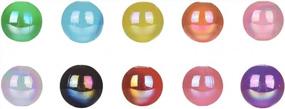 img 1 attached to 300Pcs Of 8X8Mm Round Plastic Beads In 10 AB Plated Colors For DIY Craft Jewelry Making By DanLingJewelry