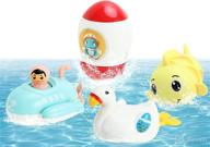 🛁 gemem bath toys for toddlers – 4 piece floating clockwork baby bath toys pool toys for kids – swimming toddler bath toys set – bathtub toys for 1 2 3 4 5 6 year olds (4 pieces) логотип