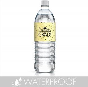 img 2 attached to Sparkle & Shine With 24 Graduation Party Water Bottle Labels In Silver And Gold