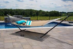 img 3 attached to Relax In Style With The Vivere Poolside Double Hammock In Taupe