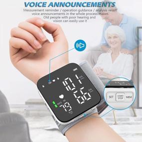 img 3 attached to Wrist Blood Pressure Monitor, Acrylic Panel Screen Design, Automatic Digital Home BP Monitor Cuff - Accurate, Intelligent Voice, Adjustable Cuff, Irregular Heartbeat & Hypertension Detector