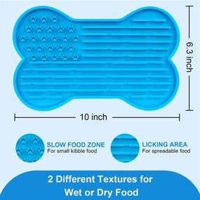 img 3 attached to American Flag Joytale Dog Lick Mat With Suction Cups - Slow Feeder For Boredom & Anxiety Reduction For Dogs And Cats, Perfect For Peanut Butter, Yogurt, Or Foods, Blue