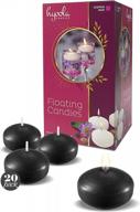 enhance your decor with hyoola's premium black floating candles - 3 hour burn time | 20 pack | made in europe logo