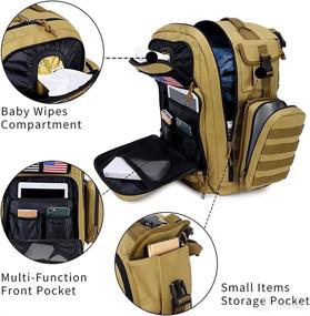 img 1 attached to 👶 Dinictis 40L Diaper Bag Backpack for Fathers, Travel Baby Nappy Bags for Men, Daddy's Must-Have Baby Accessories