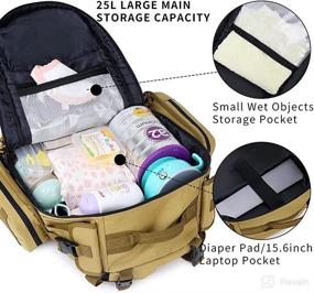 img 2 attached to 👶 Dinictis 40L Diaper Bag Backpack for Fathers, Travel Baby Nappy Bags for Men, Daddy's Must-Have Baby Accessories