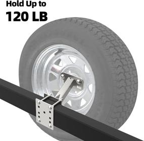 img 3 attached to 🔧 Запасной кронштейн для запасного колеса, Joroamp: надежный и простой в установке крепеж для запасного колеса прицепа на колеса с 4, 5 и 6 ступенчатыми крепежами - грузоподъемность 120 фунтов