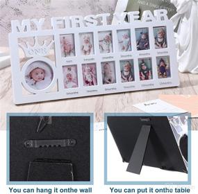 img 1 attached to 👶 Preserve Precious Memories with Baby My First Year Photos Frame – Perfect Keepsake Picture Frame for Boys and Girls, Ideal for Newborns, Showers, Birthdays, Christmas, Christenings & More (White)