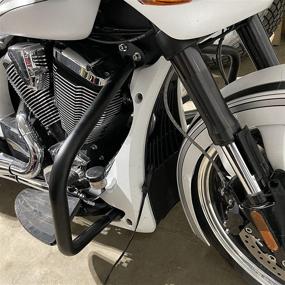 img 3 attached to Highway Crash Bars Chrome Engine Guard for Victory 🏍️ Cross Country Tour Cross Roads Magnum - Engine Frame Protector Motorcycle