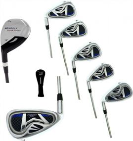 img 1 attached to AGXGOLF Ladies Graphite Shaft Magnum XLT Left Or Right Ladies Flex Graphite Irons Set W Hybrid Utility Long Iron + 6, 7, 8 & 9 + PW: Petite Regular; Built In USA!