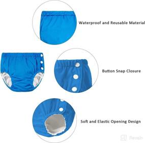 img 1 attached to Durio Washable Baby Swim Diapers - Reusable Unisex Infant Toddler Swimming Diapers