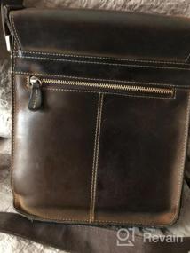 img 8 attached to Stylish & Compact: Kattee Leather Messenger Bag For Men, Perfect For A 10" Laptop