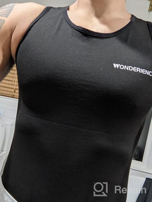 img 1 attached to Wonderience Sauna Suit For Men Waist Trainer Heat Trapping Shirt Sweat Body Shaper Vest For Workout Sports review by Johnathan Hegie