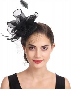 img 1 attached to Elevate Your Style With SAFERIN Fascinator Hair Clip Hat For Weddings And Parties