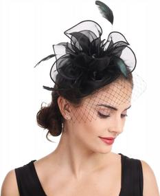 img 2 attached to Elevate Your Style With SAFERIN Fascinator Hair Clip Hat For Weddings And Parties